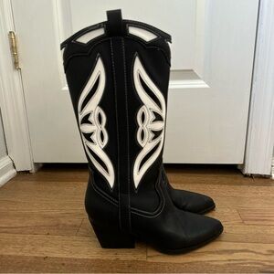 DV by Dolce Vita Black and White Heeled Boots
